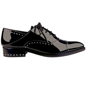 New in Box-Never Worn-Designer Sigerson Morrison Black Leather Dress Shoes sz 8